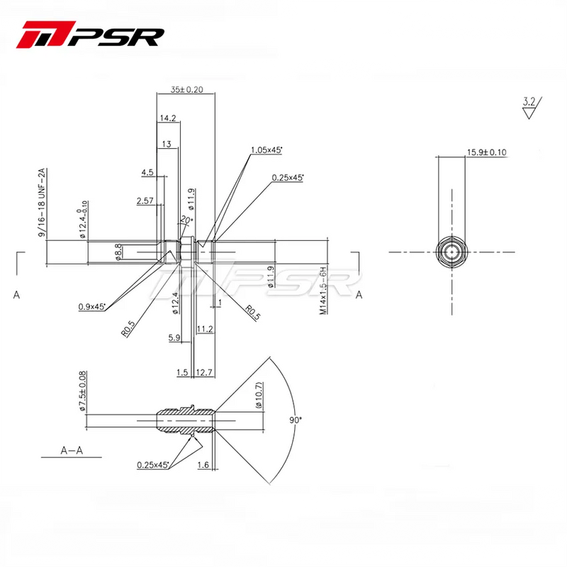 Pulsar Turbos - PSR Turbo Water Cooling Fitting Kit -6 AN for PT/X28 PT/X30 PT/X35 GEN I/II PSR3584 GEN2 PTG25 PTG30 PTG35 PTG42