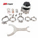 A Pulsar Turbos 38mm Dual V Band External Wastegate kit including a wastegate, clamps, springs, and a tool for installation.