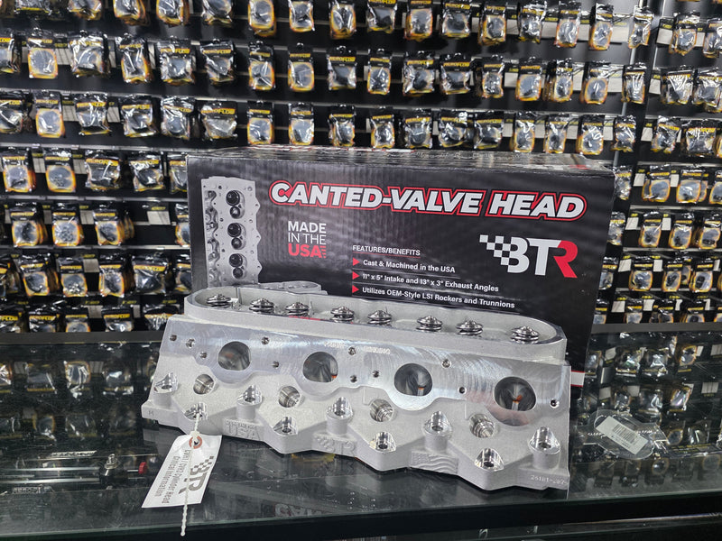 BTR LS1 Canted Valve 6-Bolt CNC Ported Assembled Cylinder Heads (Pair) - BTR-CVH1C-6A