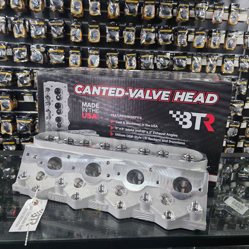 BTR LS1 Canted Valve 6-Bolt CNC Ported Assembled Cylinder Heads (Pair) - BTR-CVH1C-6A