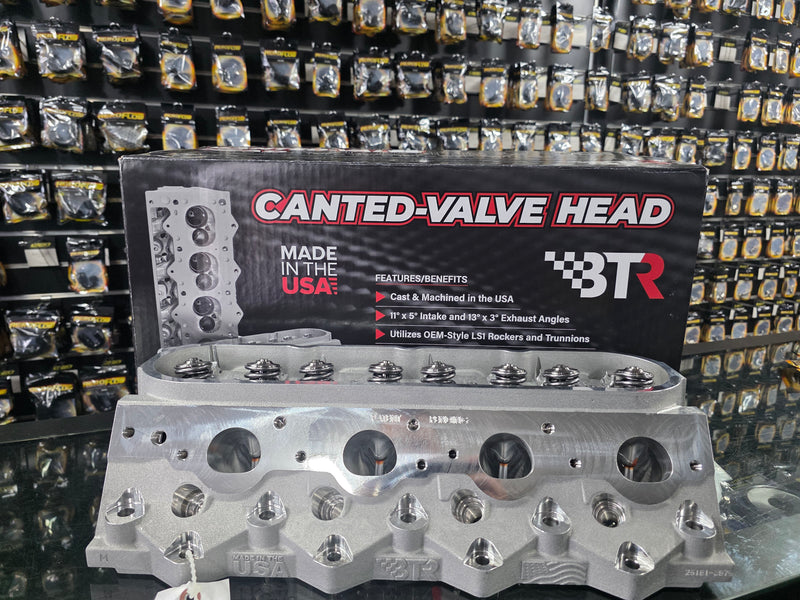 BTR LS1 Canted Valve 6-Bolt CNC Ported Assembled Cylinder Heads (Pair) - BTR-CVH1C-6A