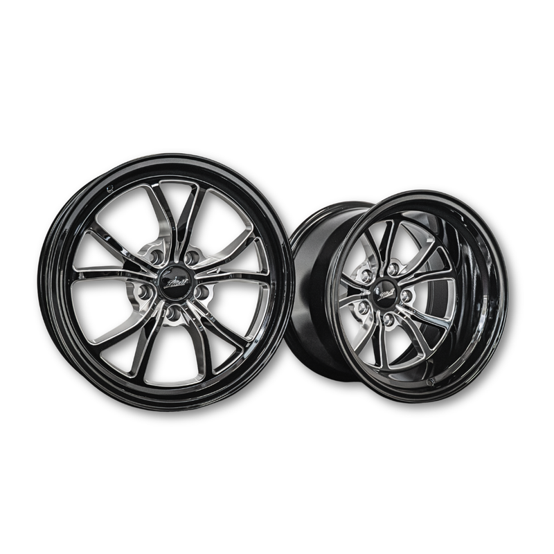 Illicit Race Wheels Black 'Eliminator' Rear Drag Wheels 15"x10" 3.5" BS | 5x114.3 5x4.5"