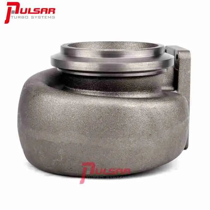Pulsar PSR turbine housing for 400 series turbos – T4, V-band options in stainless steel

