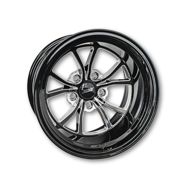 Illicit Race Wheels Black 'Eliminator' Rear Drag Wheels 15"x8.5" 3.5" BS | 5x114.3 5x4.5"