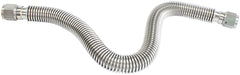 Stainless steel turbo oil drain/return flexible pipe with swivel ends.