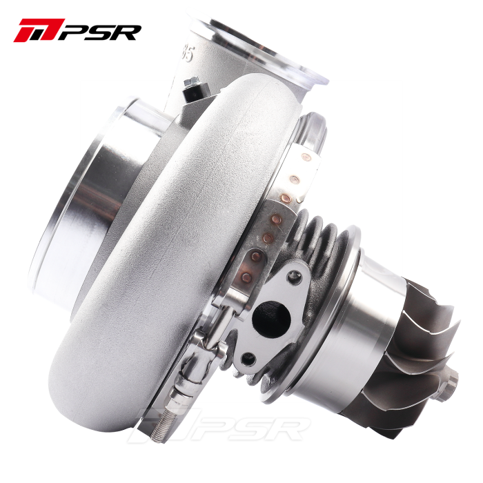 Pulsar PSR PTE 8085E ball bearing turbocharger with 80mm billet wheel

Dual ceramic ball bearing turbo for up to 1600 horsepower

85mm Inconel turbine on Pulsar 8085E turbocharger

T4 twin scroll and V-band housing options for Pulsar 8085E

Precision Turbo compatible 8085E turbocharger upgrade

