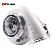 A silver Pulsar Turbos ball bearing turbocharger with visible branding and parts.