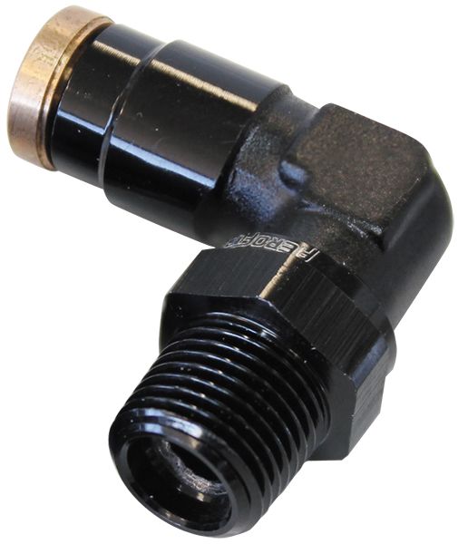 Aeroflow 1 8 Npt 90 Degree To 3 16 AF123-02BLK
