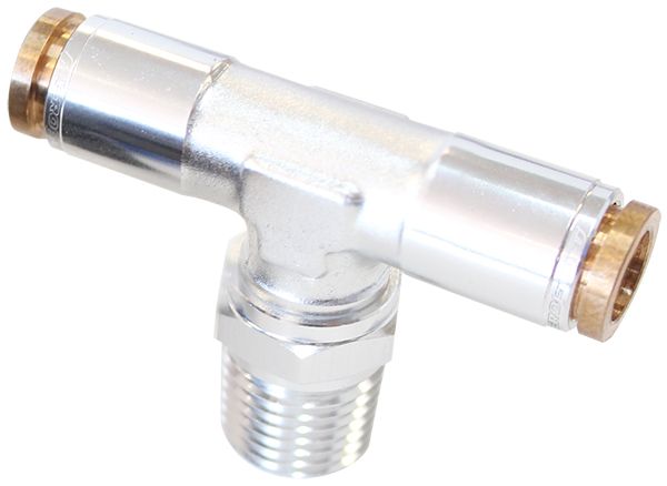 Aeroflow 1 4 Npt Tee To 2 X 1 4 120 AF124-04S