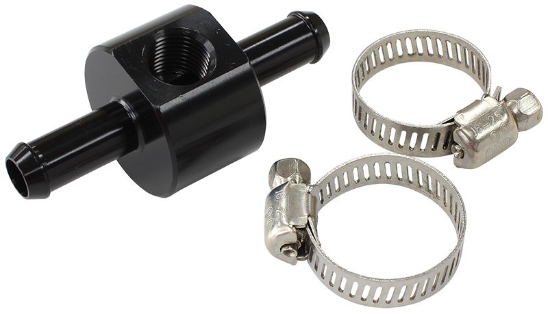 Aeroflow 5 16 Barb With 1 8 Port Adap AF138-05BLK