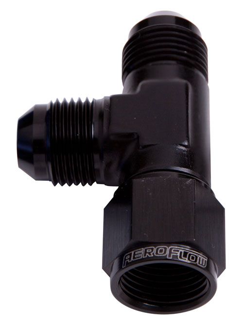 Aeroflow Tee 16An Female Swivel On Run AF145-16BLK