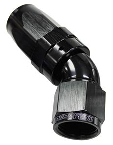Aeroflow 45 Deg Hose End 12An Black AF152-12BLK