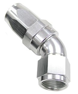Aeroflow 45 Deg Hose End 20An Silver AF152-20S