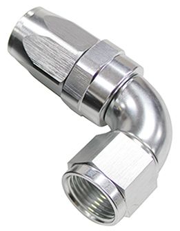 Aeroflow 90 Deg Hose End 12An Silver AF153-12S