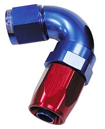 Aeroflow 120 Deg Hose End 16An Blue AF154-16
