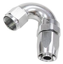 Aeroflow 150 Deg Hose End 10An Silver AF155-10S