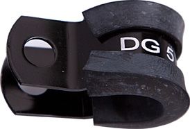 Aeroflow Cushioned P Clamps 16An 5Pk AF158-16BLK