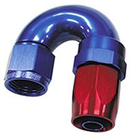 Aeroflow 180 Deg Hose End 08An Blue AF159-08