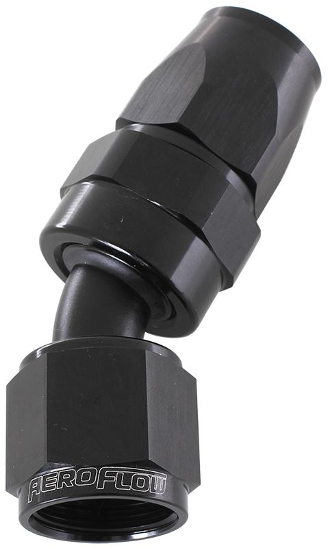 Aeroflow Alloy 30 Deg Hose End 10An AF207-10DBLK