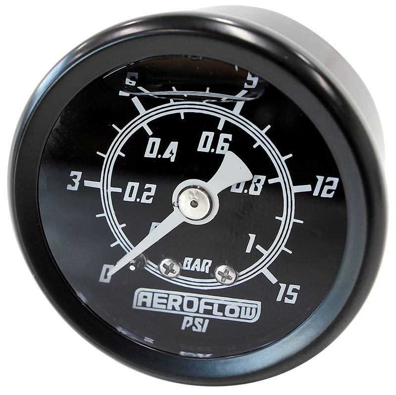 Aeroflow 1 1 2 0 15 Psi Liq Fill Gauge AF30-2200