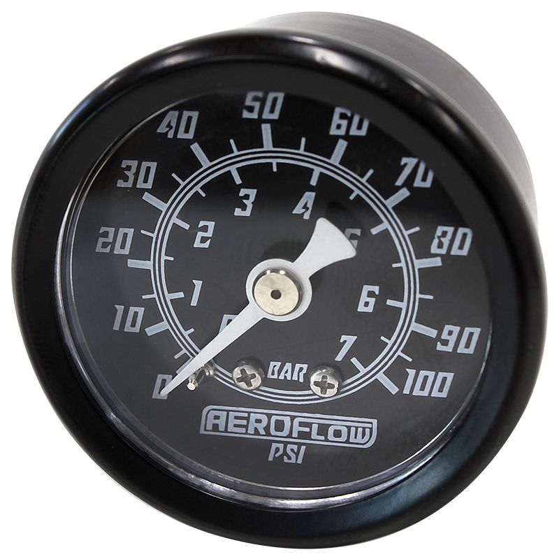 Aeroflow 1 1 2 0 100 Psi Press Gauge AF30-2205