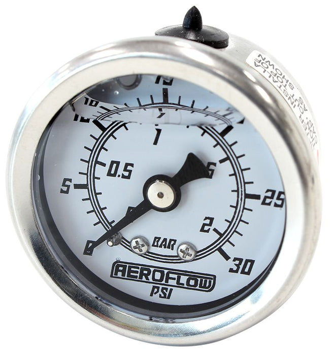 Aeroflow 1 1 2 0 30 Psi Liq Fill Gauge AF30-2209