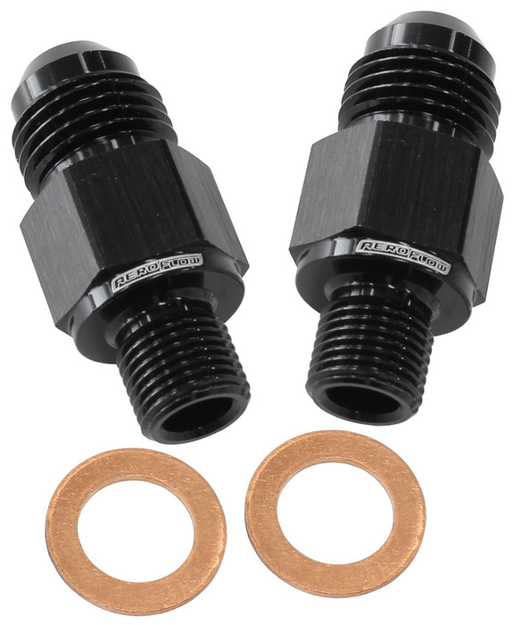 Aeroflow C4 Trans Fitting 6 X 1 8 27 AF395-06BLK