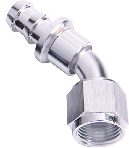 Aeroflow 45 Deg Push Lock End 8An AF402-08S