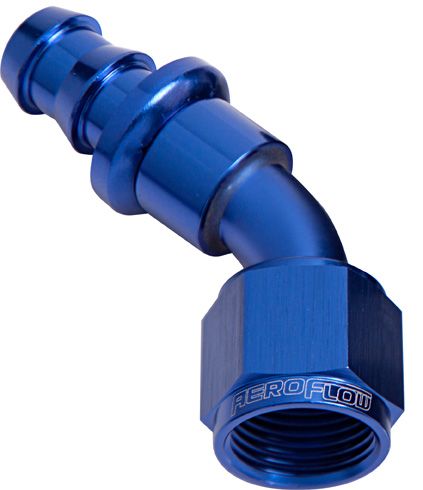 Aeroflow 45 Deg Push Lock End 10An AF402-10