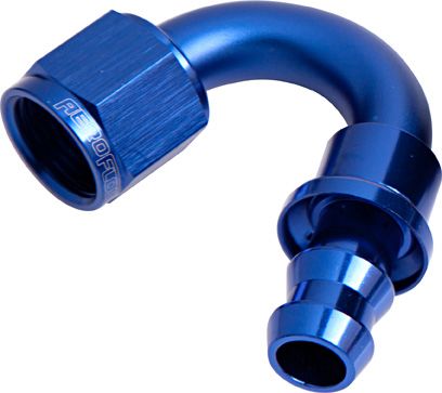 Aeroflow 150 Deg Push Lock End 6An AF405-06