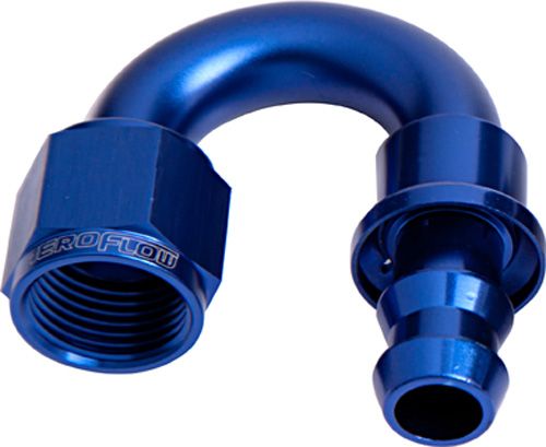 Aeroflow 180 Deg Push Lock End 4An AF406-04