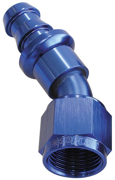 Aeroflow 30 Deg Push Lock End 10An AF417-10