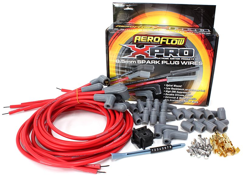 Aeroflow Univ Lead Set Red 90Deg AF4530-31239