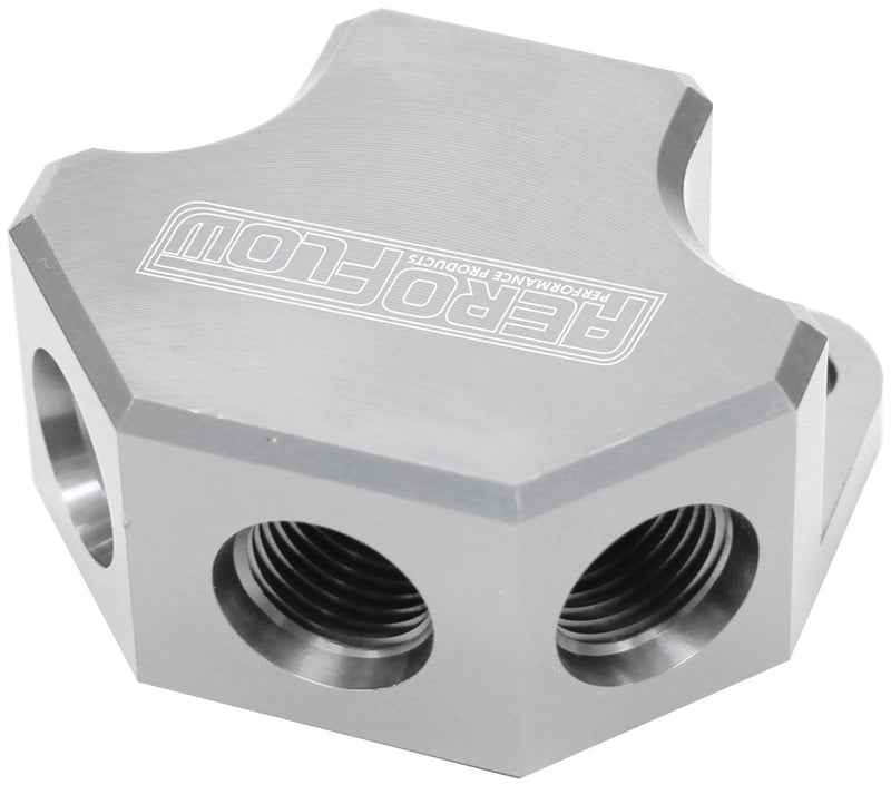 Aeroflow 08S Y Block 4 Port Distribution AF454-10-08S