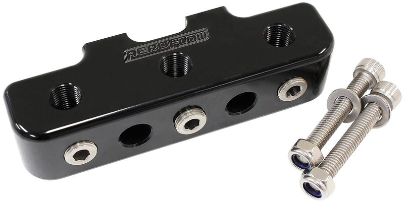 Aeroflow Pressure Sensor Block Black AF456-03BLK