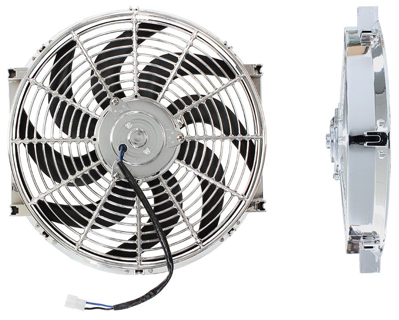 Aeroflow 14 Curved Blade Chrome Fan AF49-1027