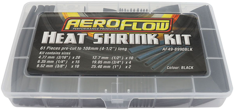 Aeroflow Black Heat Shrink Kit AF49-8990BLK