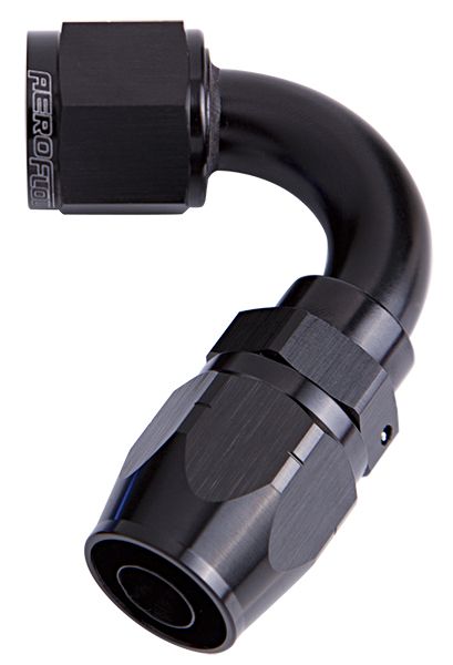 Aeroflow Alloy 120 Deg Hose End 10An AF504-10BLK