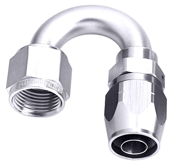 Aeroflow Alloy 180 Deg Hose End 10An AF506-10S