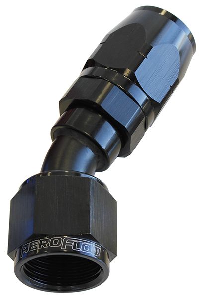 Aeroflow Alloy 30 Deg Hose End 16An AF507-16BLK