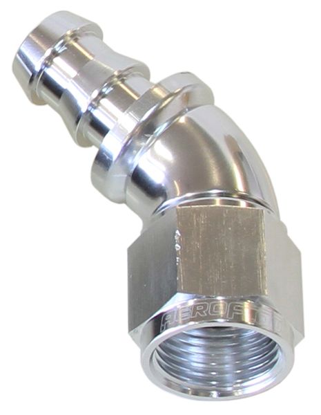 Aeroflow 8An 45 Deg Full Flow Push Loc AF512-08S