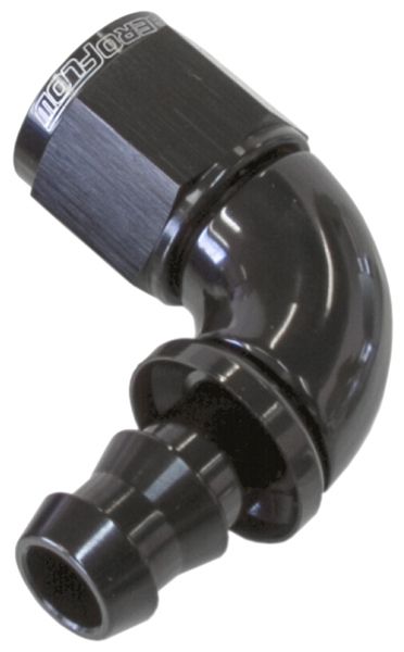 Aeroflow 25 6An 90 Deg Full Flow Push Loc AF513-06BLK-25