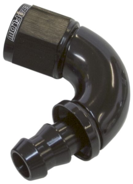 Aeroflow 6An 120 Deg Full Flow Push Lo AF514-06BLK
