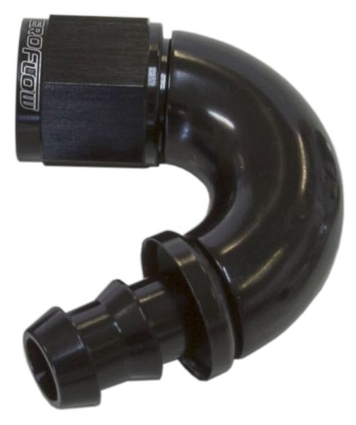 Aeroflow 8An 150 Deg Full Flow Push Lo AF515-08BLK