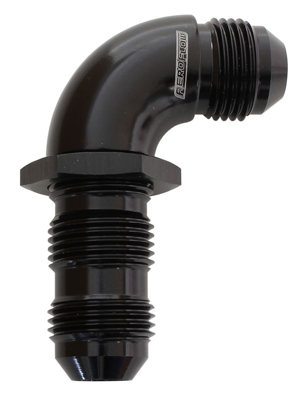Aeroflow 90 Deg Bulkhead 16An Ful Flow AF533-16BLK