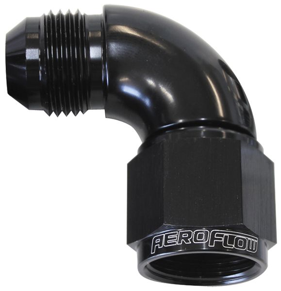 Aeroflow 90 Deg Female Male 8An AF543-08BLK