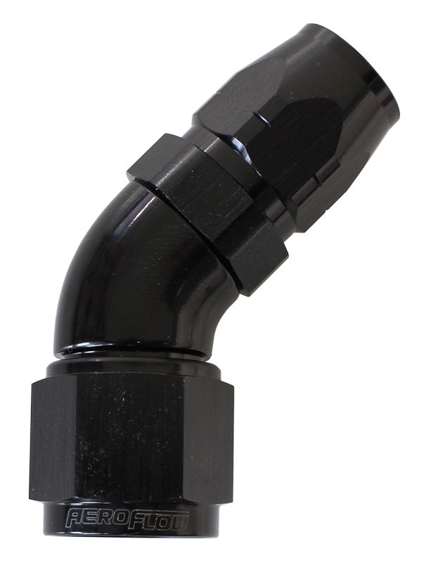 Aeroflow 12Blk Stepped 45 Deg Hoseend 16 Hos AF552-16-12BLK