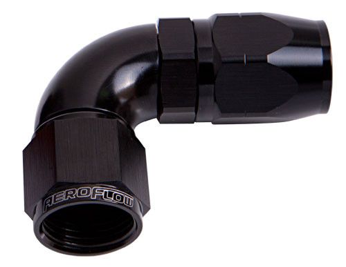 Aeroflow 25 Alloy 90 Deg Hose End 10An AF553-10BLK-25