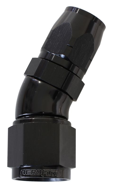Aeroflow 12Blk Alloy 30 Deg Hose End 16 Hose AF557-16-12BLK