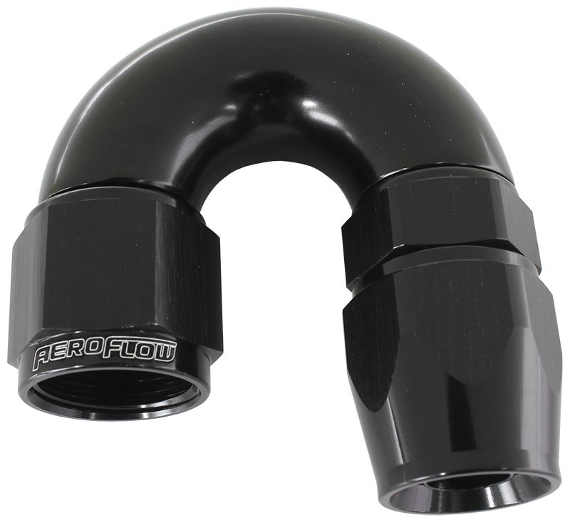 Aeroflow 180 Deg 8An Full Flow Teflon AF576-08DBLK